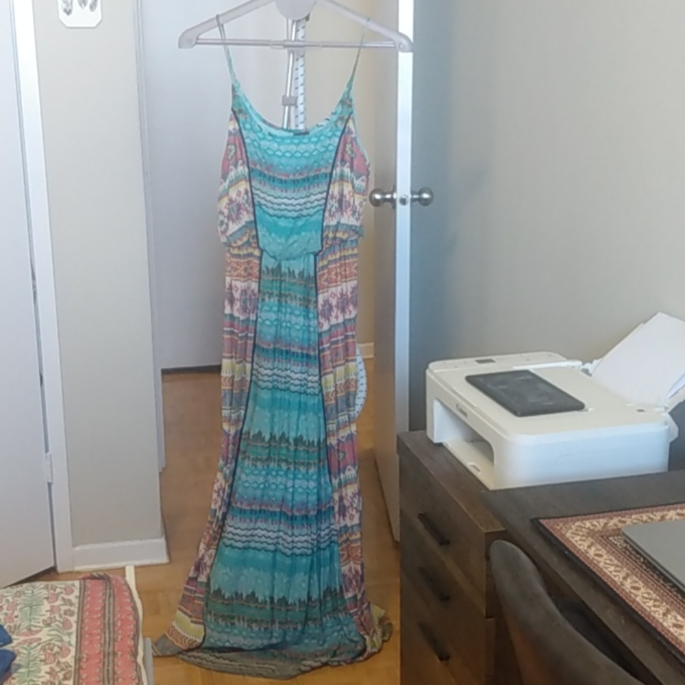 Dress-Bohemian/Pixel style printed Maxi dress